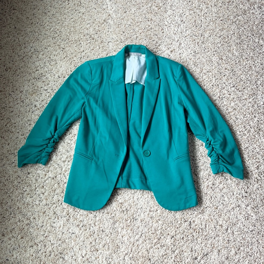 Olivia Moon teal blazer size M